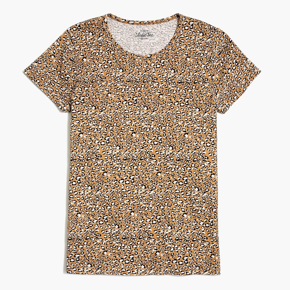 NEW J. Crew Printed Leopard Studio Tee